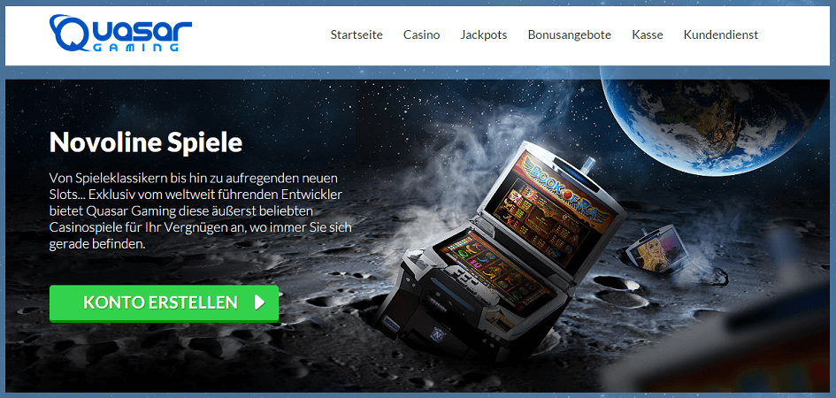 Quasar Gaming Spiele Bonus 800 €