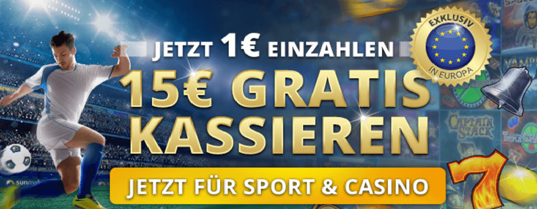 Sunmaker 1 Euro einzahlen Bonus