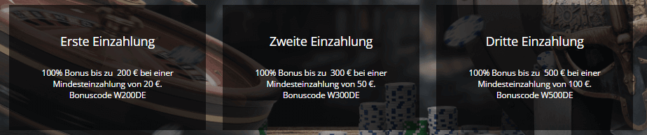 Willkommens Bonus im Viks Casino