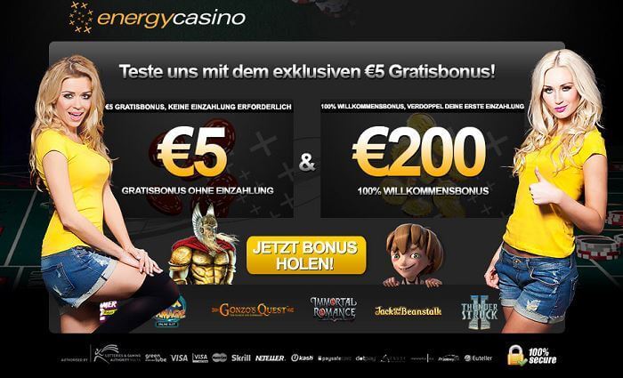 5 € Bonus ohne Einzahlun g im Energie Kasino