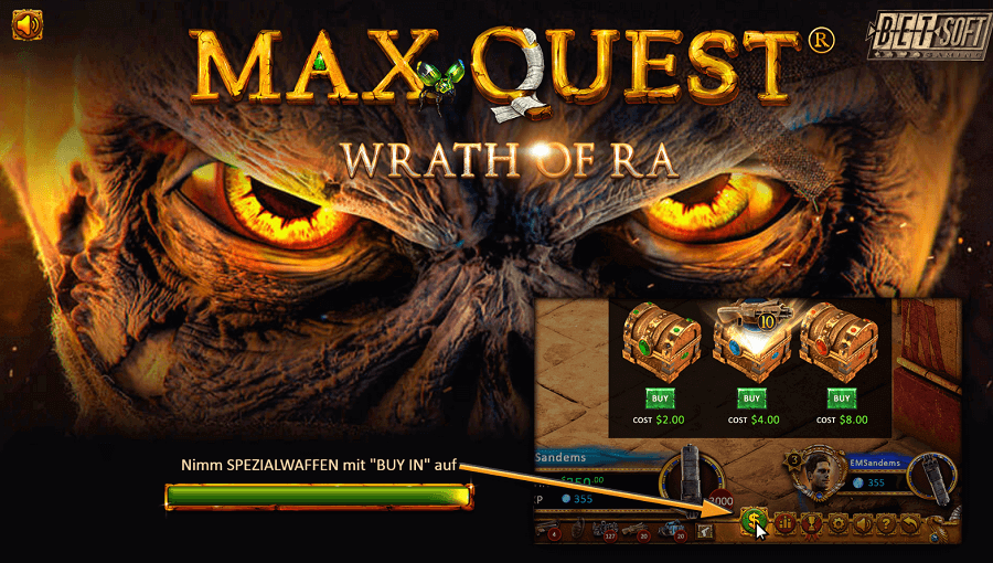 Play Max Quest Wrath of Ra for free