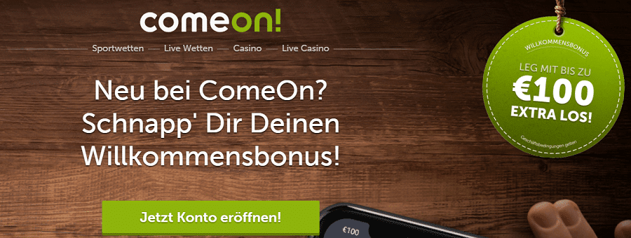 Comeon Slots - Stakelogic, Gamomat, Live Casino, sportwetten