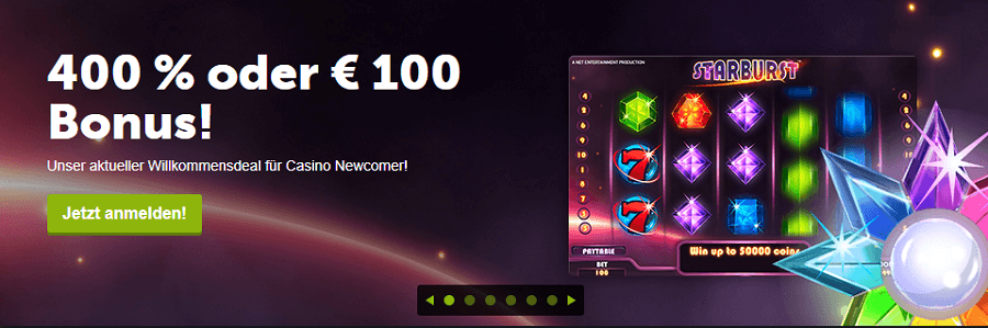 Comeon Slots - Willkommens Bonus