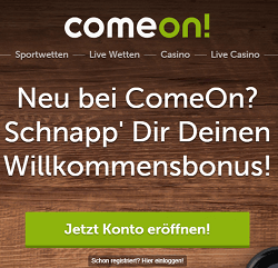 comeon bonus angebot 400 % oder 100 Euro