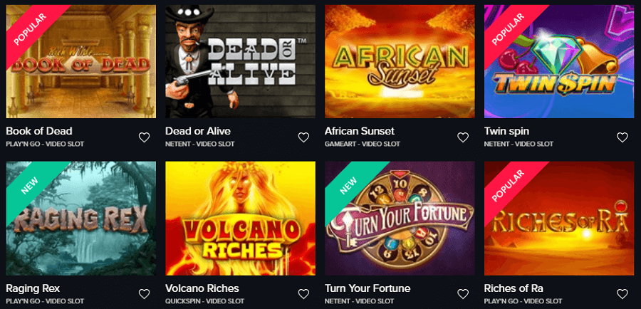 Popular games at Arcanebet