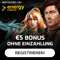 5 Euro gratis Bonus ohne Einzahlung - Energie Kasino