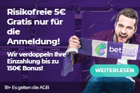 Betzest 5 Euro ohne Einzahlung Sportwetten