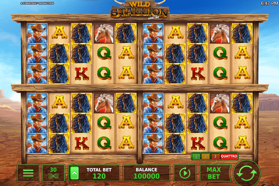 Wild Stallion Quattro Stakelogic kostenlos spielen