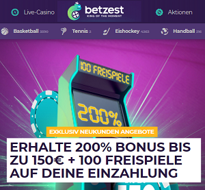 Betzest 200% Bonus Angebot