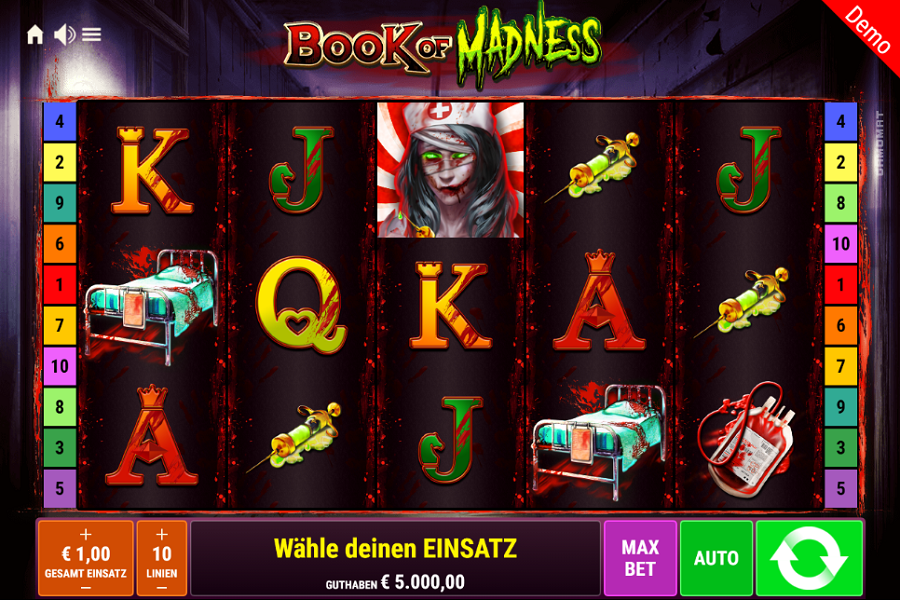 Book of Madness Gamomat gratis spielen