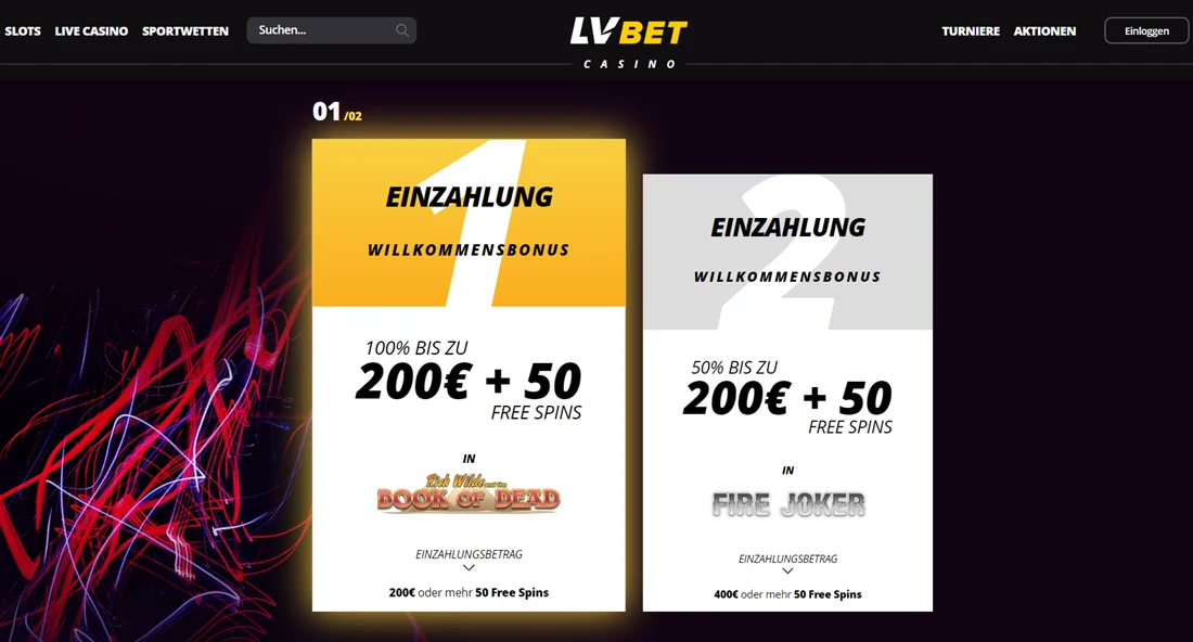 Welcome bonus LVBET