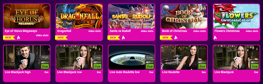 Game Selection at No Bonus Casino