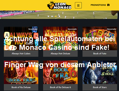 Novoline Abzocke bei Leo Monaco Casino