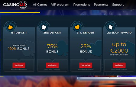 Casino4u Welcome Bonus