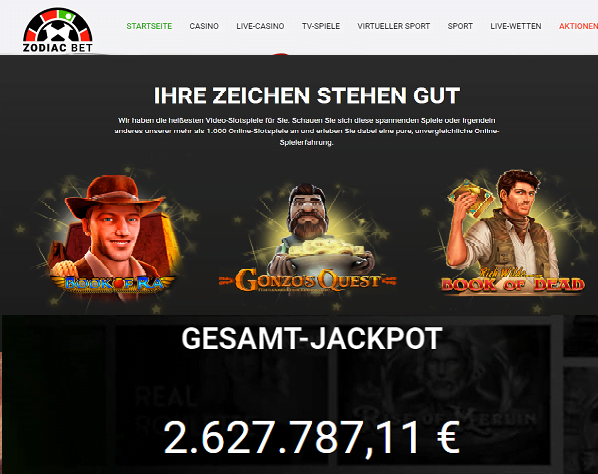 Zodiac Casino Novomatic Spiele