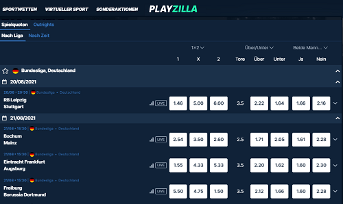 Playzilla Sportwetten