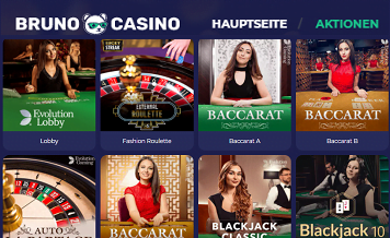 Bruno casino live games