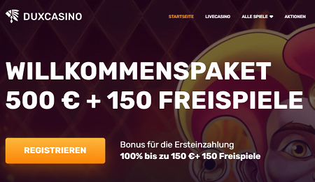 Duxcasino Willkommensbonus