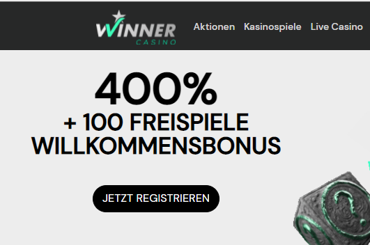 Winner Casino 400 percent bonus