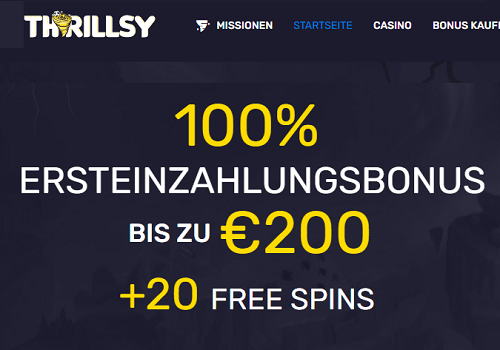 Thrillsy Willkommen Bonus