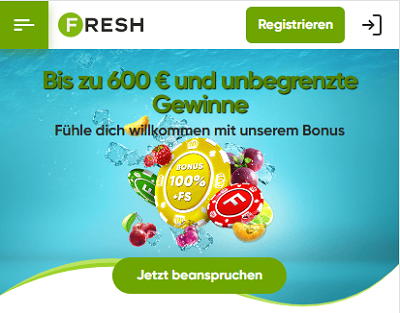 Fresh Casino Welcome Bonus