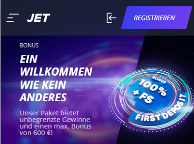 Jet Willkommen Bonus