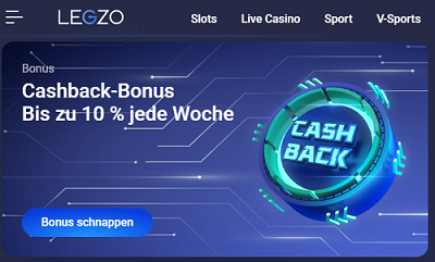 Legzo cashback bonus