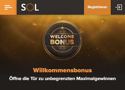 Sol welcome bonus