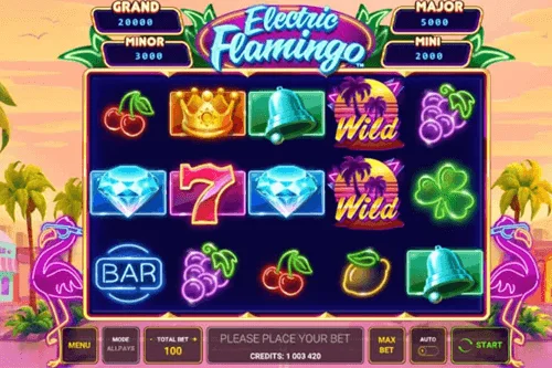 Electric Flamingo Greentube slot machine