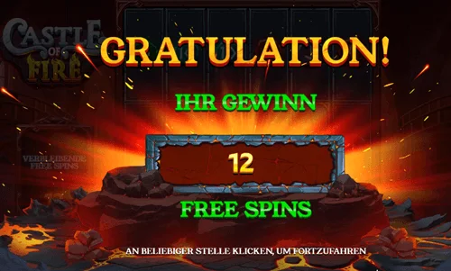 Castle of Fire free Spins