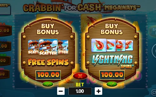 Crabbin for Cash Megaways free Spins