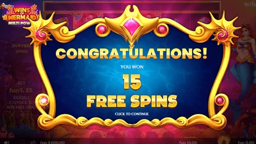 Wins of Mermaid free Spins