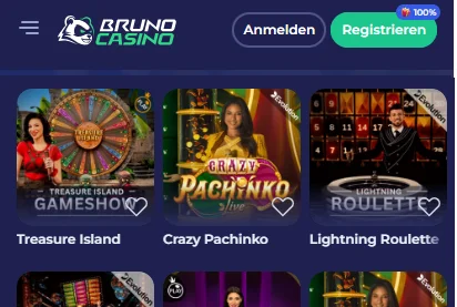 Bruno Casino Live Spiele