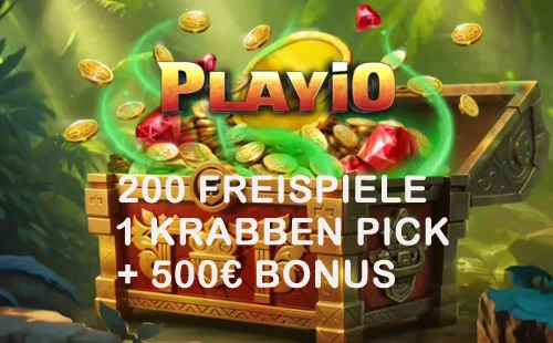 Playio Casino 200 Freispiele plus 500€ Bonus