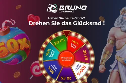 Bruno Casino Glücksrad drehen und Freispiele sichern