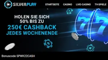 Cashback Bonus jedes Wochenende im SilverPlay