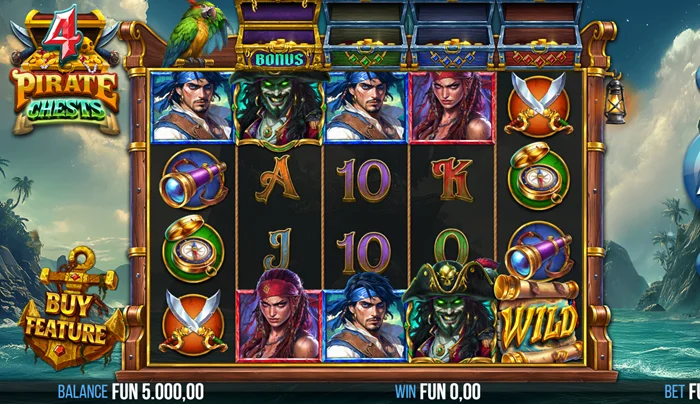 4 Pirate Chests