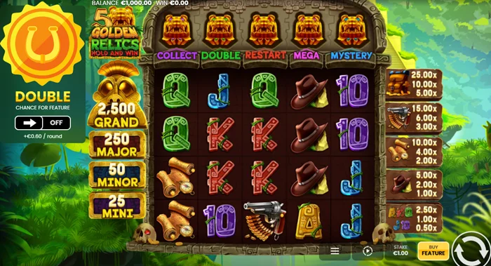 5 Golden Relics Hold & Win