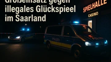 Großeinsatz im Saarland: Polizei geht gegen illegales Glücksspiel vor