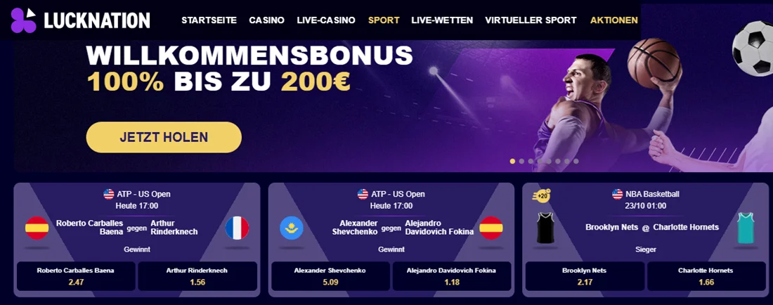 Lucknation Casino Sportwetten